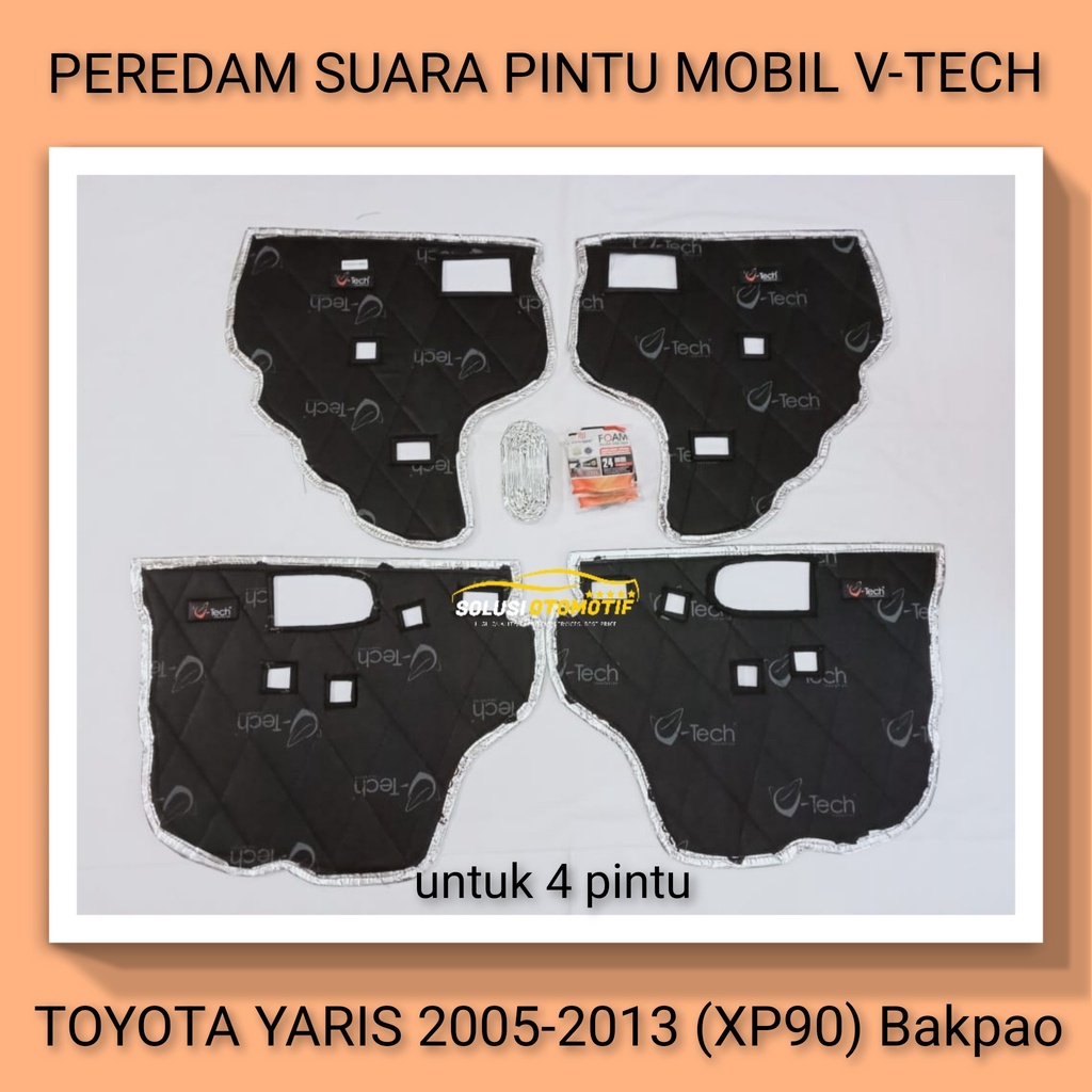 TOYOTA YARIS 2005-2013 Bakpao Peredam Suara Pintu Aksesoris Mobil VTECH Ori Plug n Play