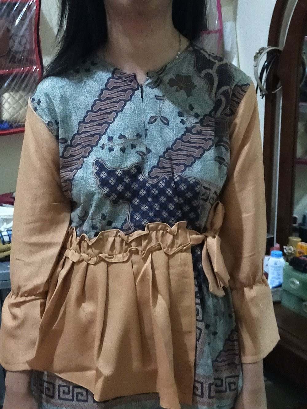 Batik Wanita Asj Sa Hrb026 Kenongo Kemeja Tosca Pendek