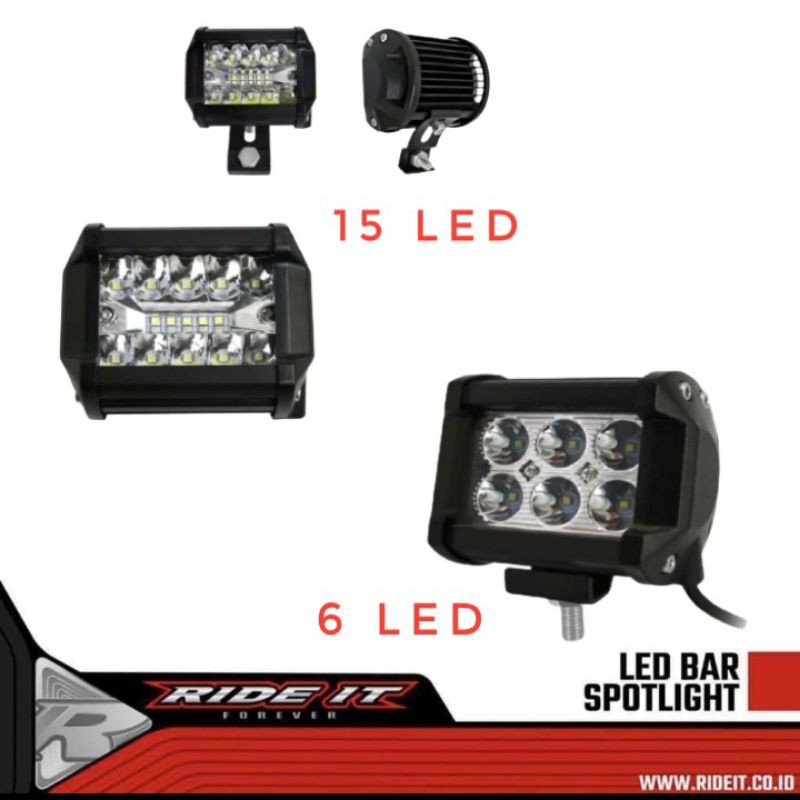 FOGLAMP LED LAMPU TEMBAK LED SOROT LED MOBIL DAN MOTOR BEAT VIXION RX KING JEEP UNIVERSAL