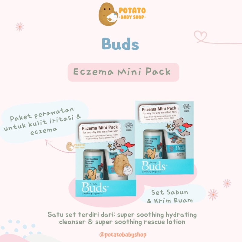 Buds Organics - Eczema Mini Pack ( super soothing hydrating cleanser &amp; rescue lotion)