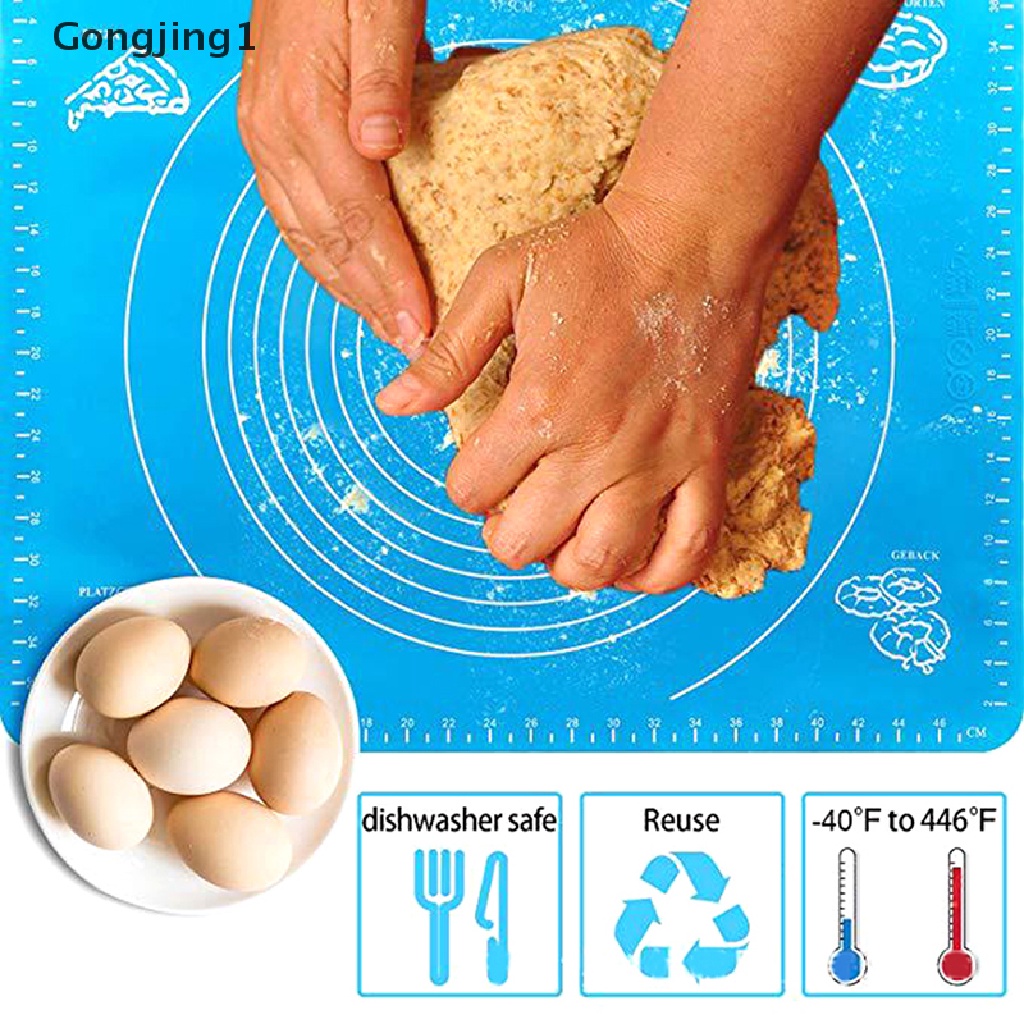 Gongjing1 Matras Baking / Pastry / Pizza / Fondant / Es Batu Bahan Silikon Anti Lengket 40x30CM