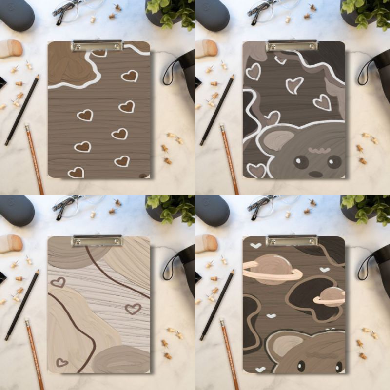 Papan jalan Papan dada Papan ujian motif cute aesthetic