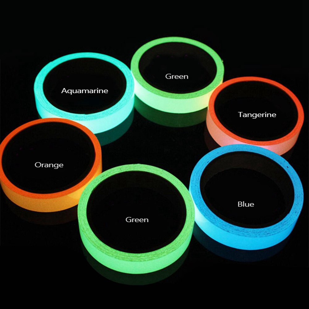 LANFY Striking Neon Gaffer Tape Removable Stickers Fluorescent Tape Glow in The Dark Decals Bicycle Wheel Multicolor Reactive party supplies Luminous Tape/Multicolor