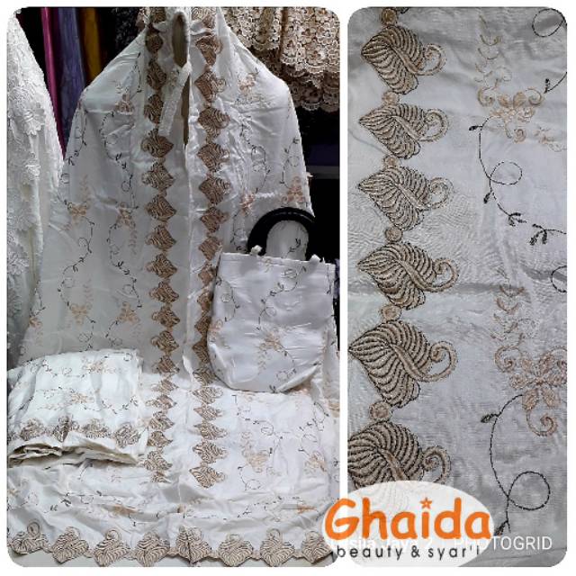 Mukena rayon bordir atas bawah