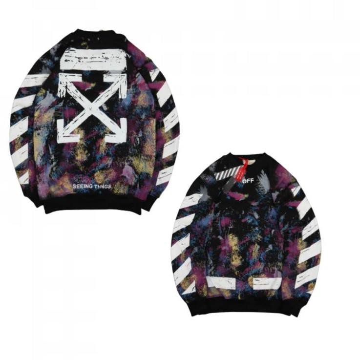 Langsung Beliii.. jaket crewneck Off White galaxy sweater premium terbaru murah