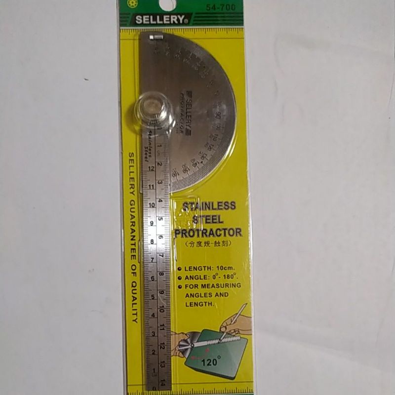 

SELLERY penggaris busur steel protractor 10 cm