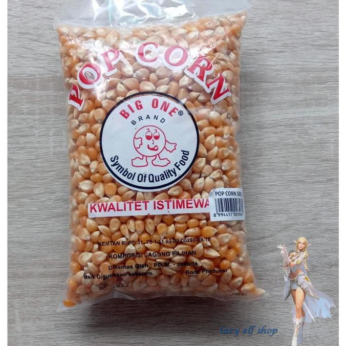 

PROMO biji jagung popcorn 500gr merk big one pop corn seed kernel mentah MURAH