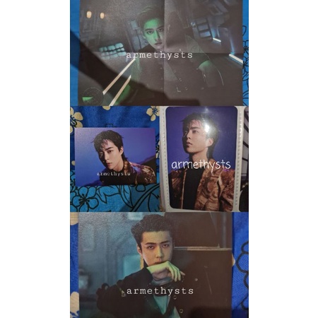 Xiumin ar clip pc Postcard Sehun Postcard Chanyeol Folded poster album don't fight the feeling
