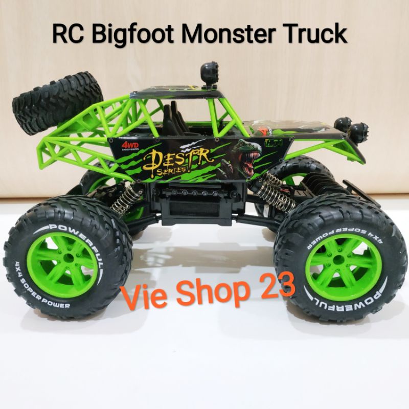 RC Bigfoot Monster Truck Mobil Remote Rock Crawler 4WD Dino