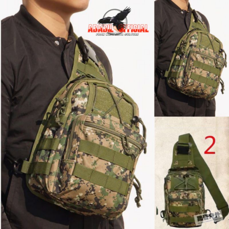 TAS SLEMPANG LUPUS/BOTOL ARMY FRIA FREE LOGO