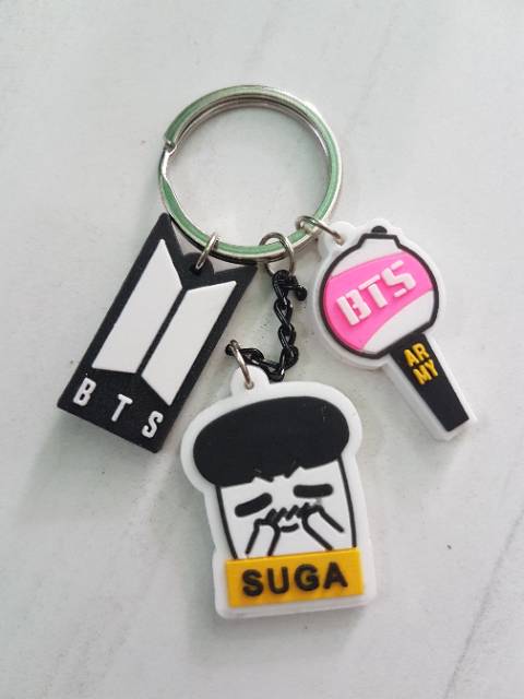 Gantungan kunci bts lighstick keychain bangtan boys jimin jin jhope suga jungkook kpop