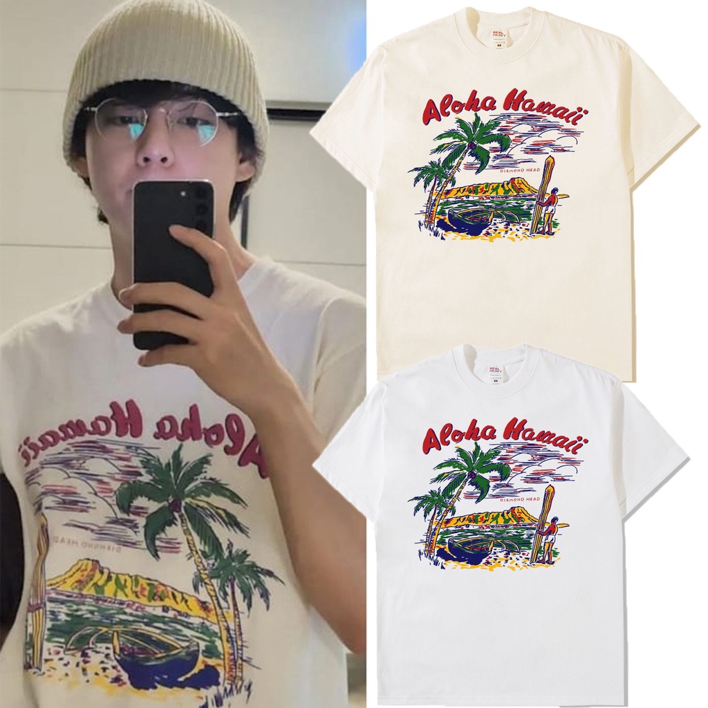 Kaos Bangtan Taehyung Pantai hawai dtf Print