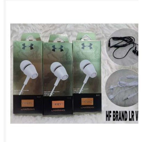 HANDSFREE BRANDED V08 / earphone headset mic bass original quality