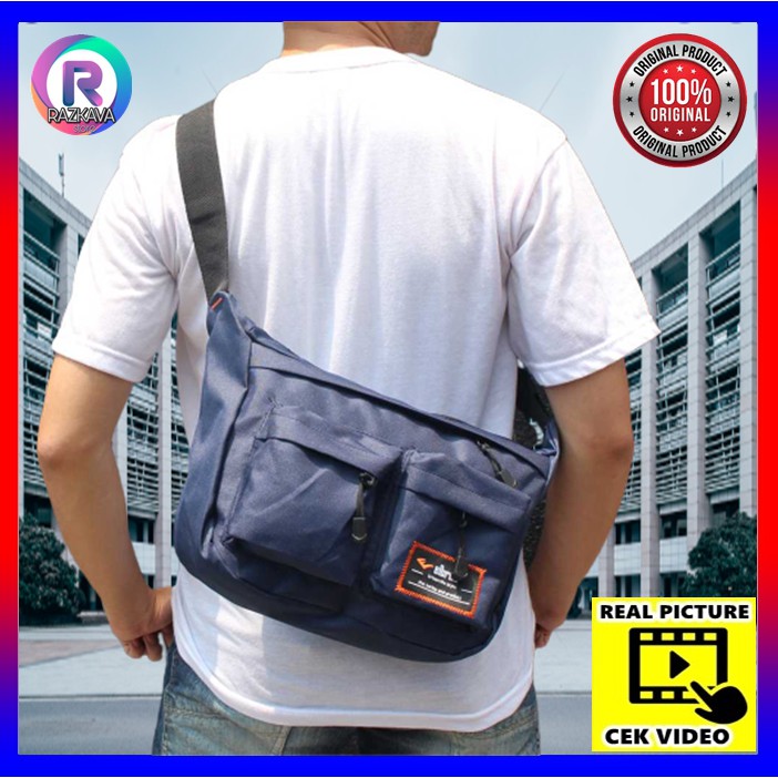 Tas Samping Pria Wanita Salempang Slempang Selendang Sandang Sekolah Kuliah Kerja Cowok Cewek Distro