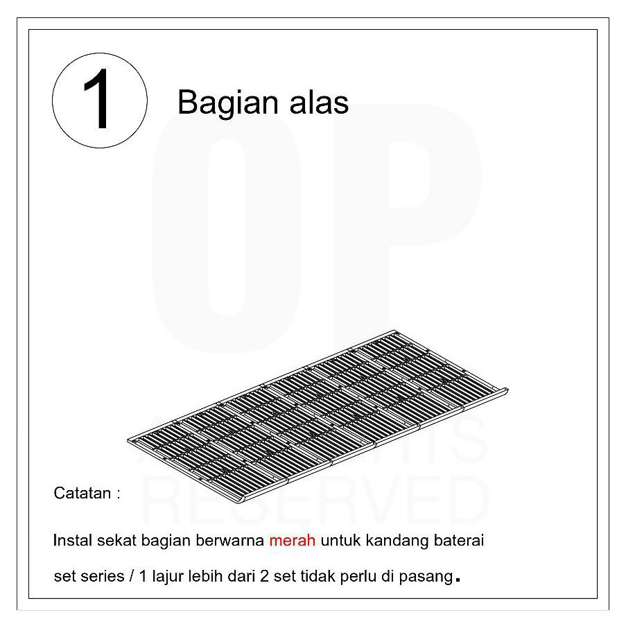 Install kandang baterai ayam petelur plastik pintu 6 depan