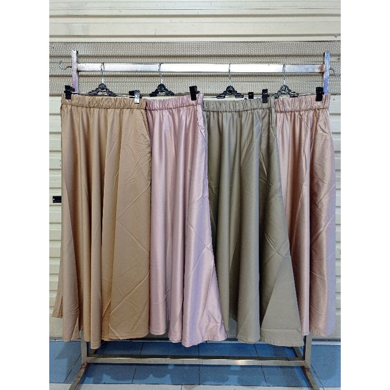 ROK PAYUNG POLOS/ROK SATIN SILK POLOS/ROK POLOS