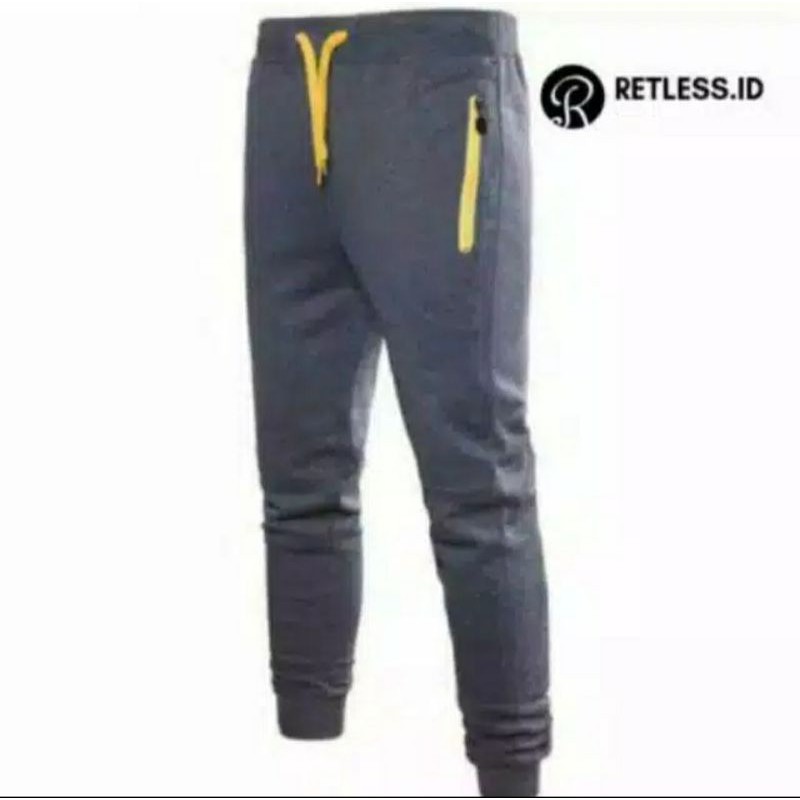 [JUMBO] Celana Jogger Zipper Pria Celana Jogger Pants  Cargo Size xl - xxxl Big Size Jumbo