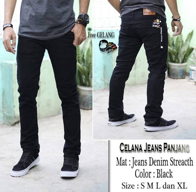 Celana Jeans Skinny  Pria Jean DENIM Size : S M L dan XL