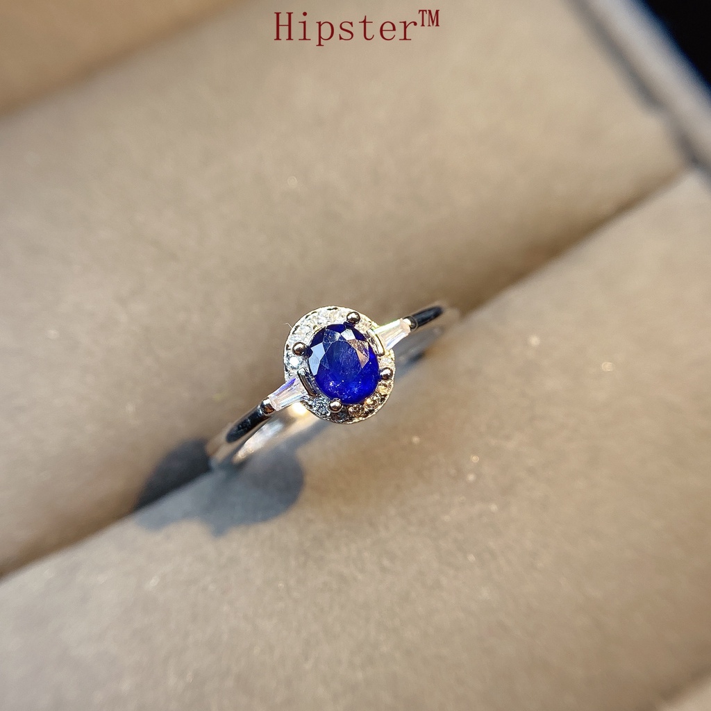 Simple Fashion Luxury Natural Sapphire Adjustable Ring