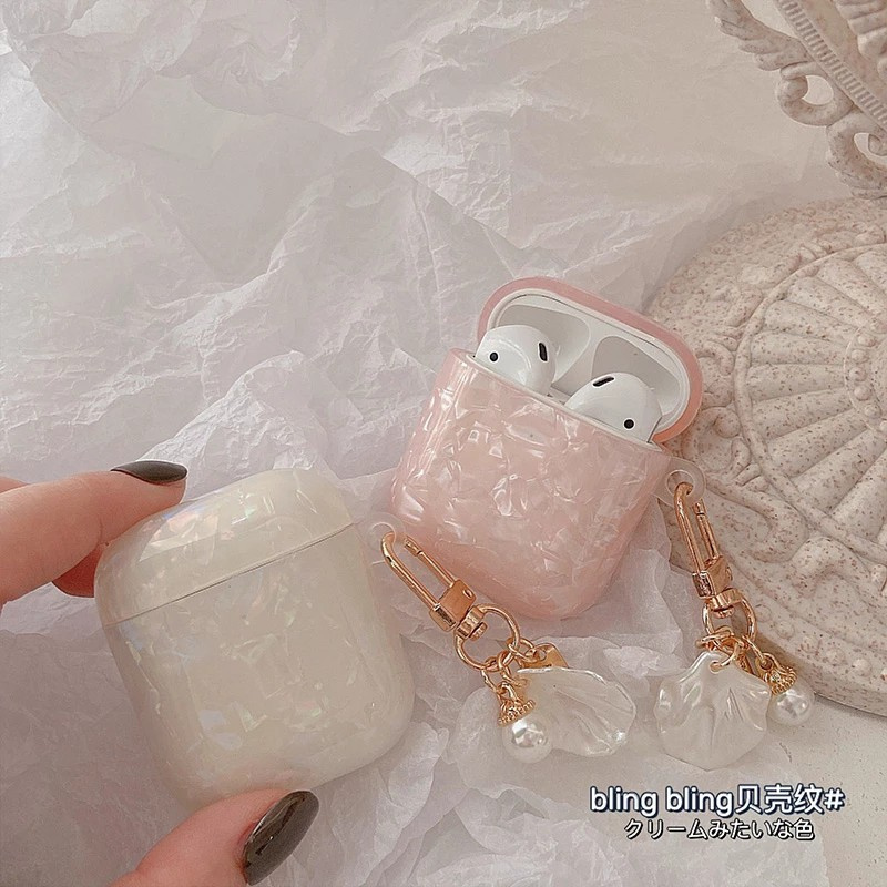 Casing Tpu Apple Airpods 1 / 2 / 3 Pro Generation Aksen Mutiara