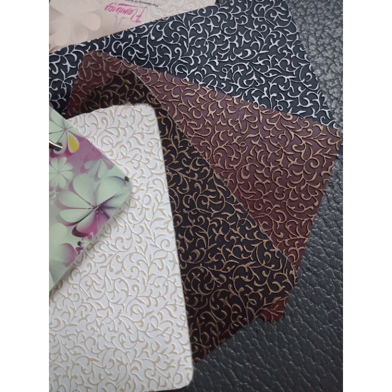 Flamingo - Kain Kulit Oskar Sintetis Sofa jok Cover Book motif Bunga timbul