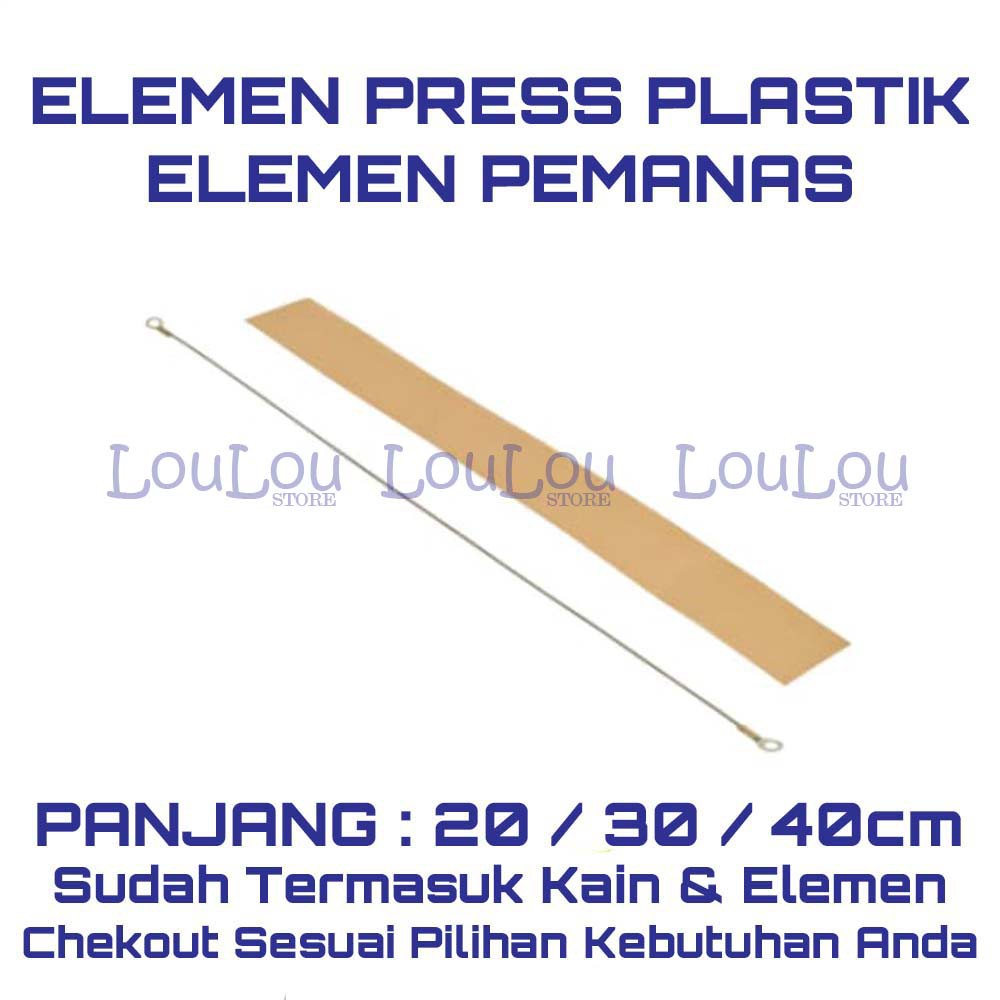 Elemen Pres Plastik Elemen Sealer Impulse Sealer Kawat 20 30 40 cm 20cm 30cm 40cm