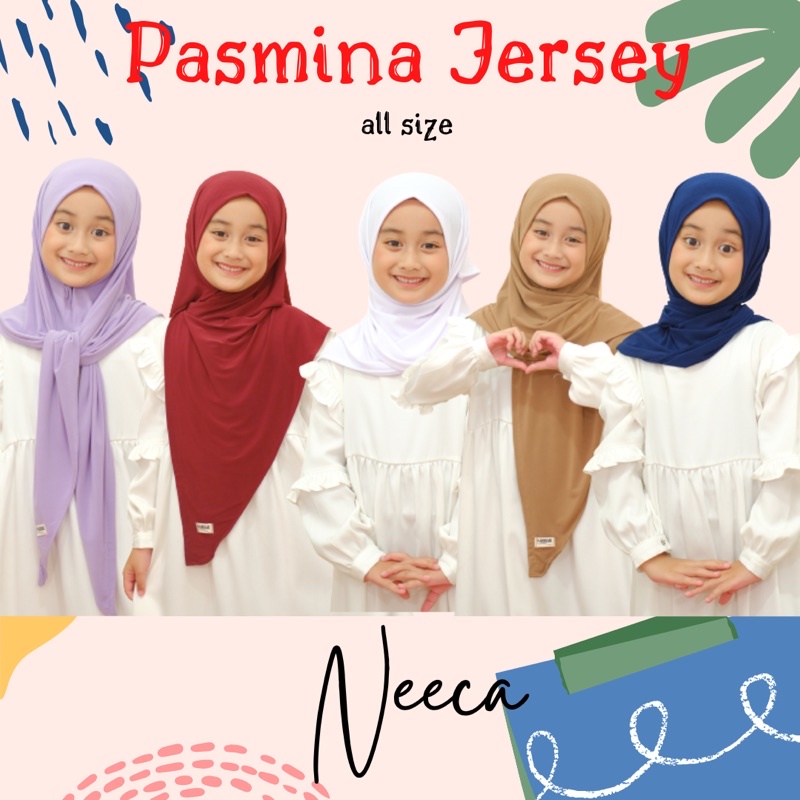 Kerudung Jersey Anak Pastan Anak Hijab Anak Bahan Jersey Neeca Kiddos Murah