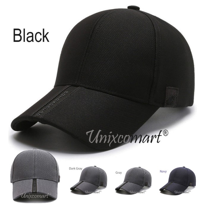 Topi Pria Topi Baseball HAZE Narason Hat Cap Casual Distro Fashion Pria Wanita - Black(O1G3) Topi Ba
