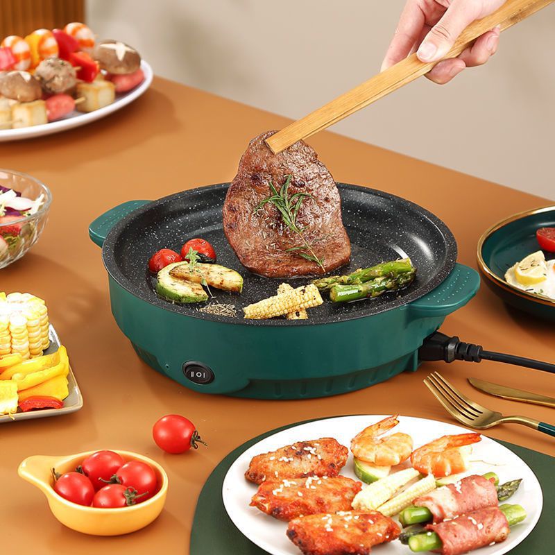 (1KG) SHENAR M&amp;M PANGGANGAN BBQ (BULAT) / PANCI LISTRIK / KOREAN PAN / GRILL PAN / ALL U CAN EAT