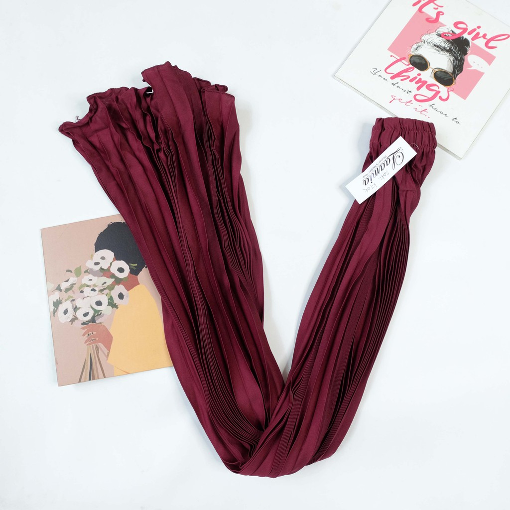 ROK PLISKET KLOK MAYUNG HYGET BY LAAMIA HIJAB-mayung hyget_maroon