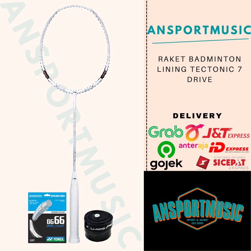 Raket Badminton Lining Tectonic 7 Drive Linning