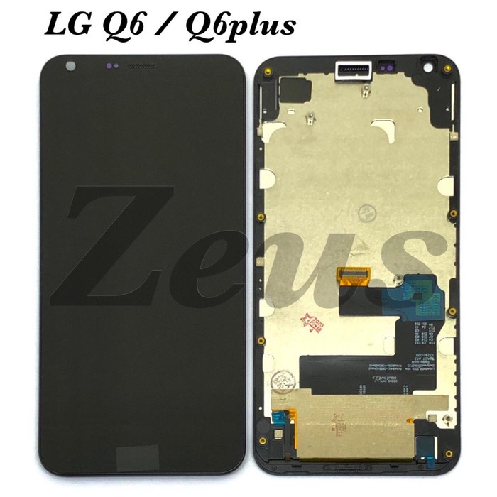{SuheStore} LCD TOUCHSCREEN FOR LG Q6 - Q6 - Q6 PLUS FRAME - LCD TS FULLSET - Hitam Berkualitas