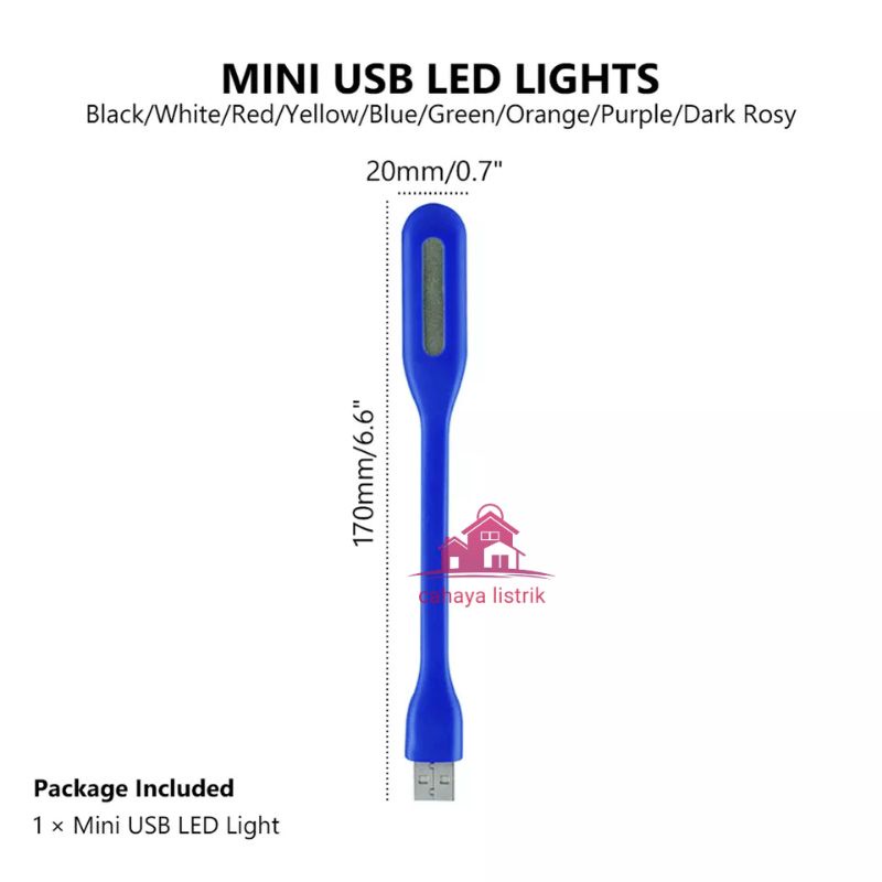 LAMPU USB LED LAMP PORTABLE FLEXIBEL USB 1LED 3LED 8LED  STICK - LAMPU BACA SIKAT GIGI LAPTOP POWERBANK [PERFECTHOME]