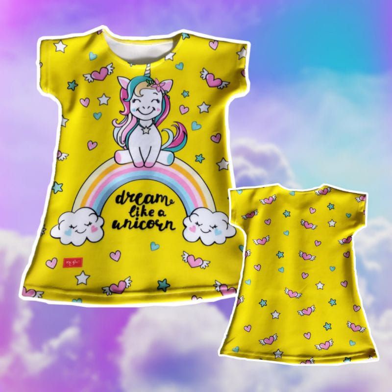 Dress Little Pony || Dress anak motif little pony || Dress printing little pony