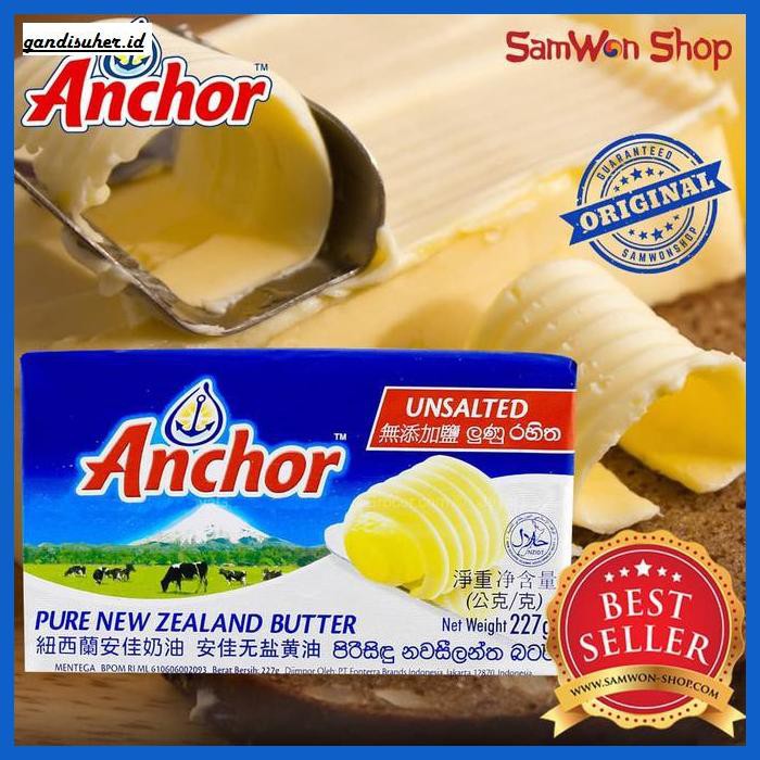 

Rettubagetnem- Butter Anchor Unsalted 227Gr -Asli-Slii.