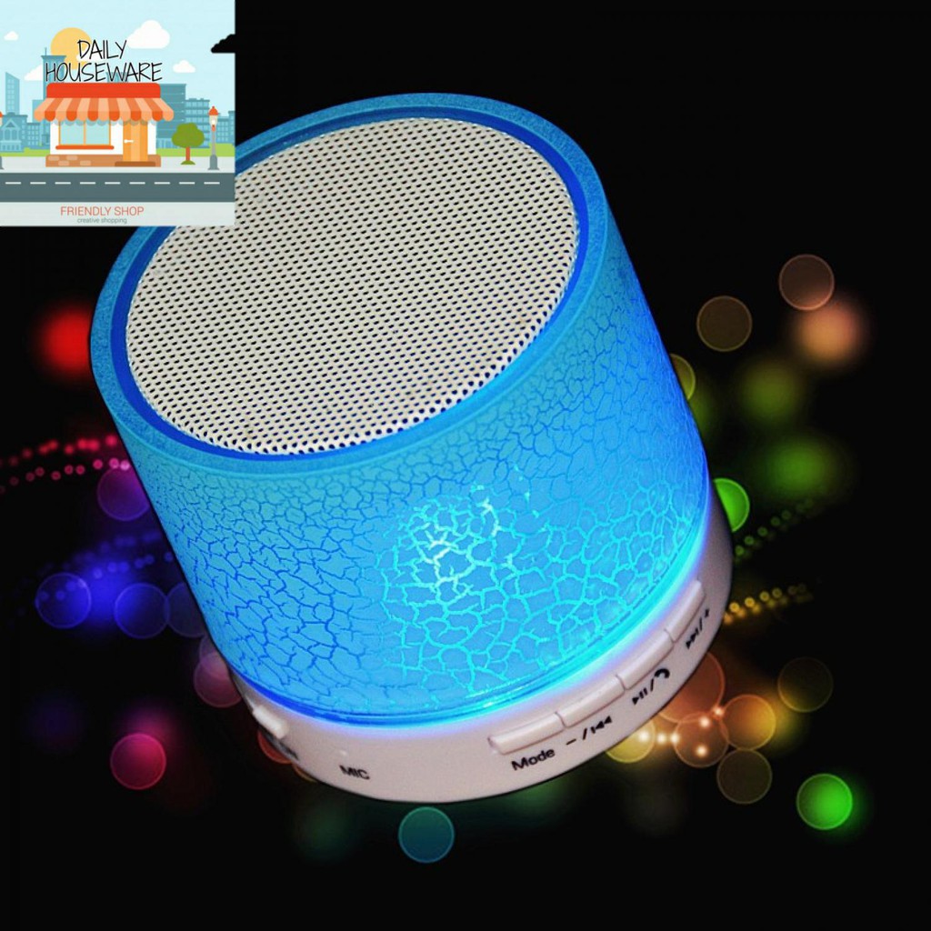 Dazzle Mini Bass Speaker Bluetooth TF Card / Speaker Suara Lampu LED