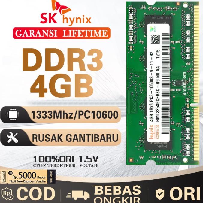 Ram Laptop/ [BARU] RAM / MEMORY hynix SODIMM laptop DDR3 4GB 1333/10600 4G sodim | RAM LAPTOP