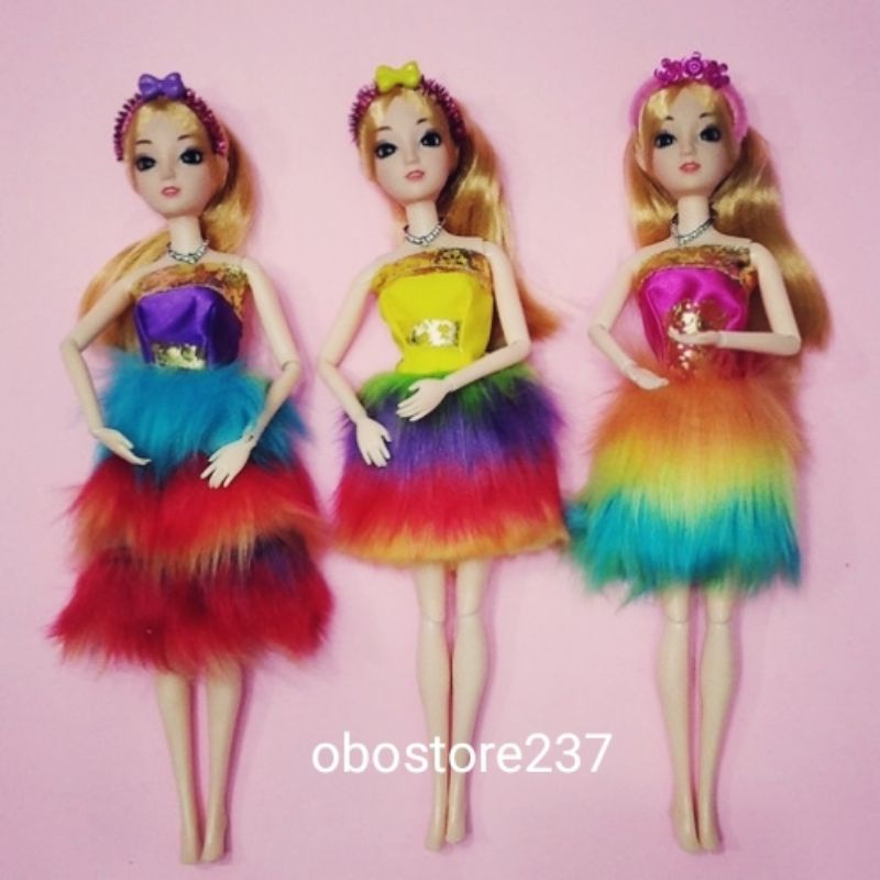 BAJU BARBIE BULU/BAJU MAINAN BARBIE
