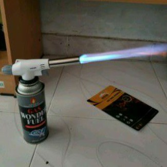 satu set kompor bakar dengan pemantik otomatis plus gas kaleng portabel