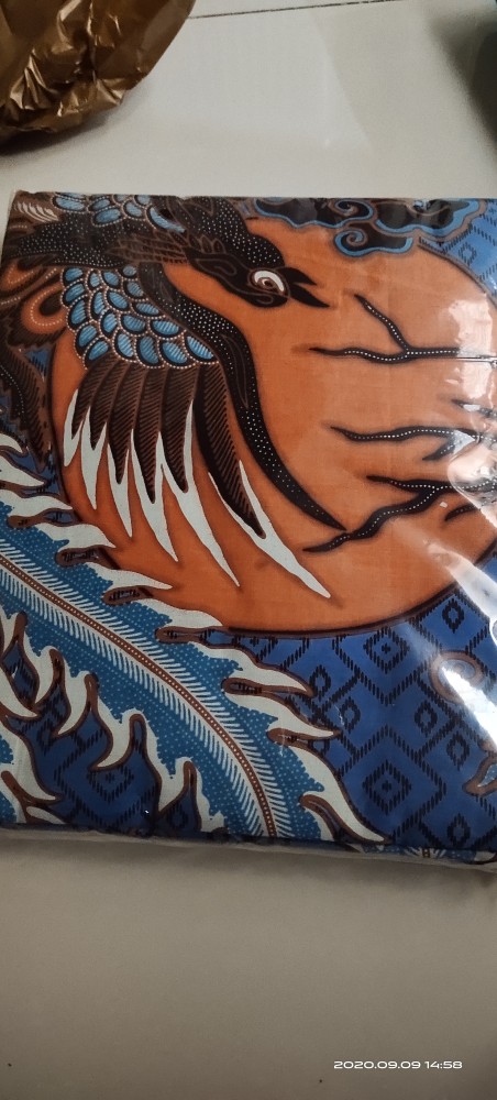 Kain Batik Solo (alusan Limited Stock) Motif Burung Terbang Warna Biru Bca