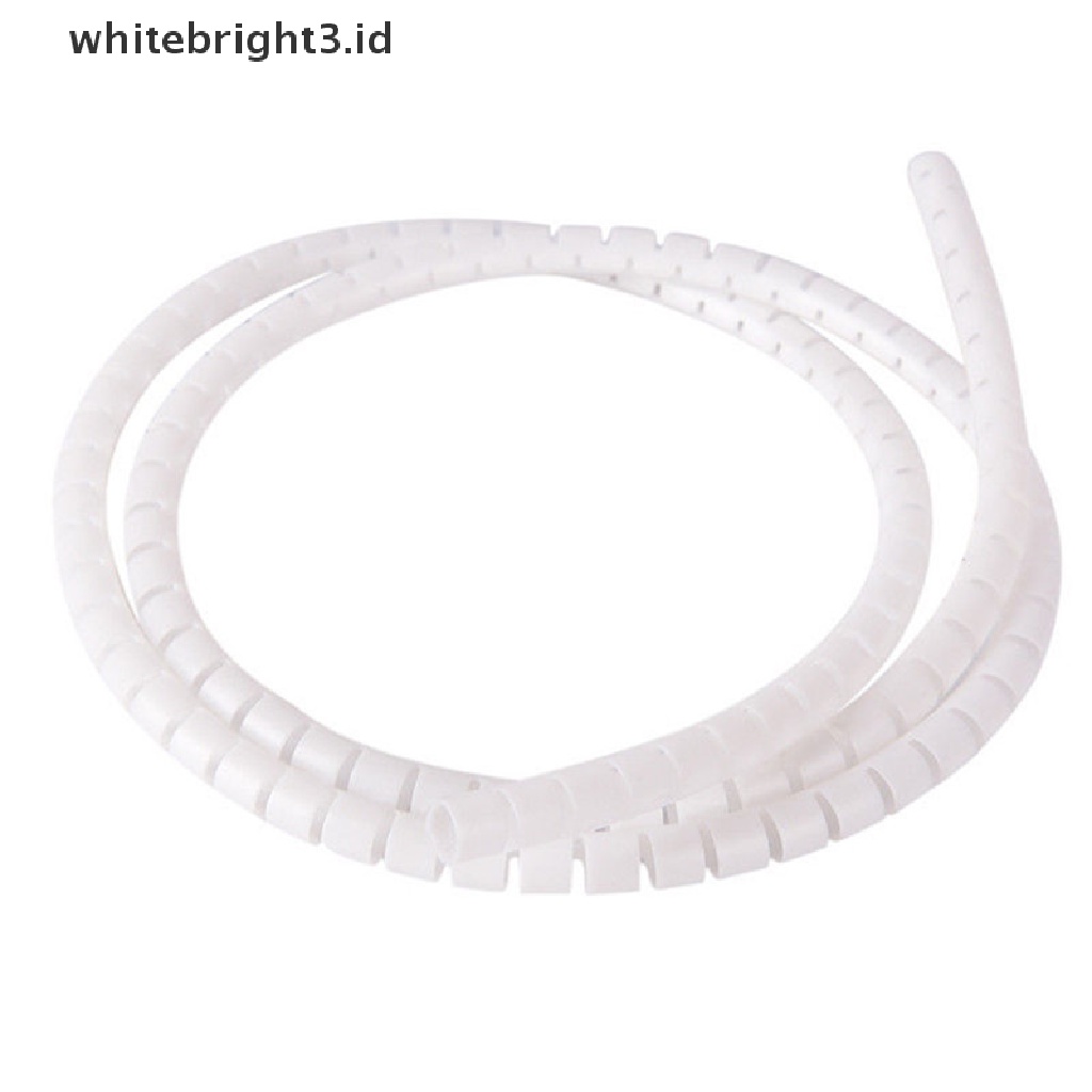 (whitebright3.id) Alat Penggulung Kabel Spiral Panjang 1m / 10 / 25mm Flexible Pelindung Kabel Fleksibel Bentuk Spiral Dapat Digunakan Kembali