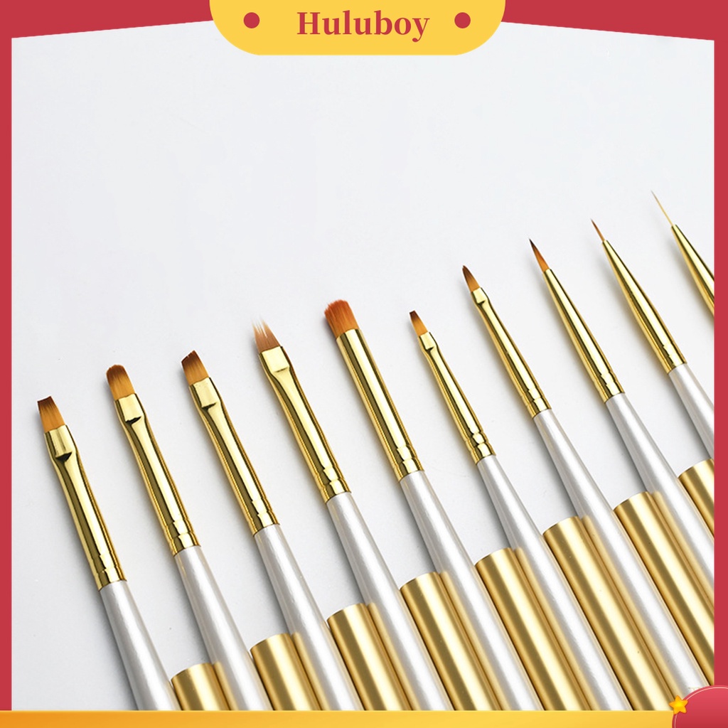 Huluboy Huluboy♡ Kuas Gambar Kuku Bahan Wol Nilon Untuk Salon