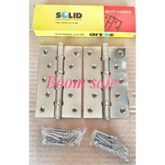 BOOM Sale january Engsel 5 inc solid,Ek 09 5 x 3 x 3  4BB,engsel pintu kunci pintu,perlngkpn pintu ENGSEL SOLID UKURAN 5 INCH STAINLESS BALL BEARING