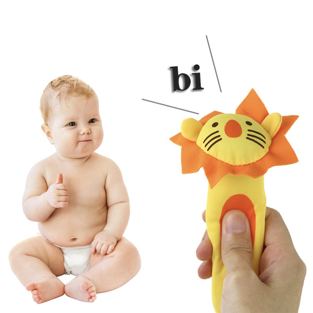 MURMURE.BABY |  MAINAN TANGAN BAYI BUNYI BABY HAND RATTLE TOY STICK MAINAN KERINCINGAN GENGGAM BAYI BENTUK ANIMAL