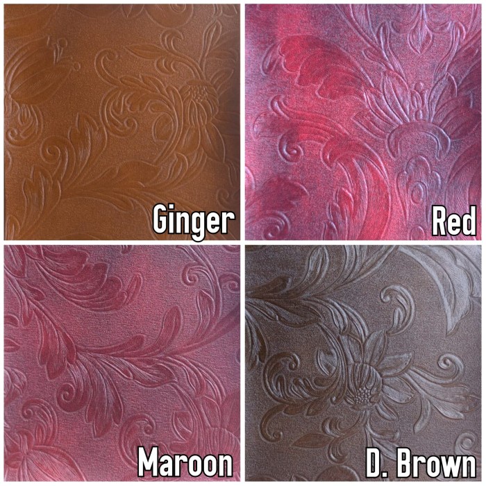 Kulit Oskar Sofa / Kursi / Jok Sintetis Motif Bunga Emboss - Soffi ~ yst383