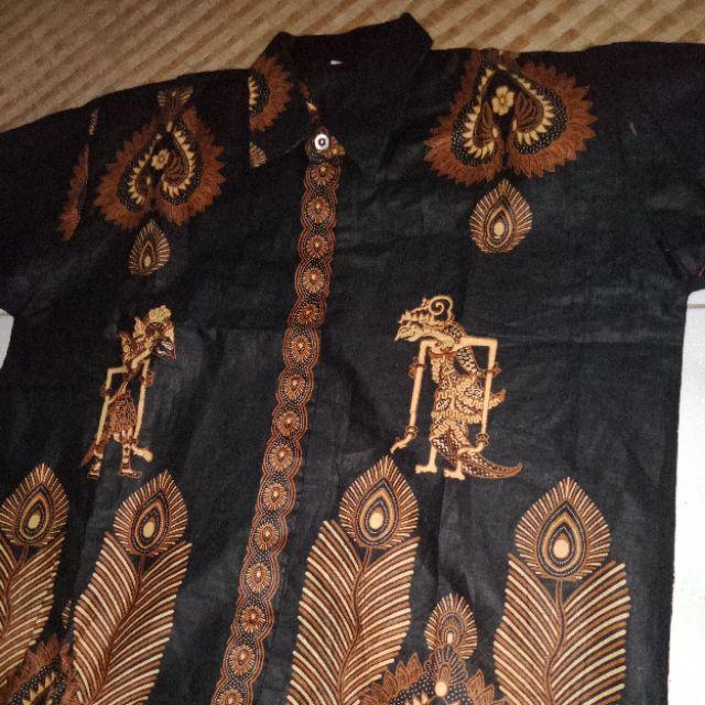 Kemeja Batik Jokowi Lengan Panjang M L Xl Wayang Rifina Original