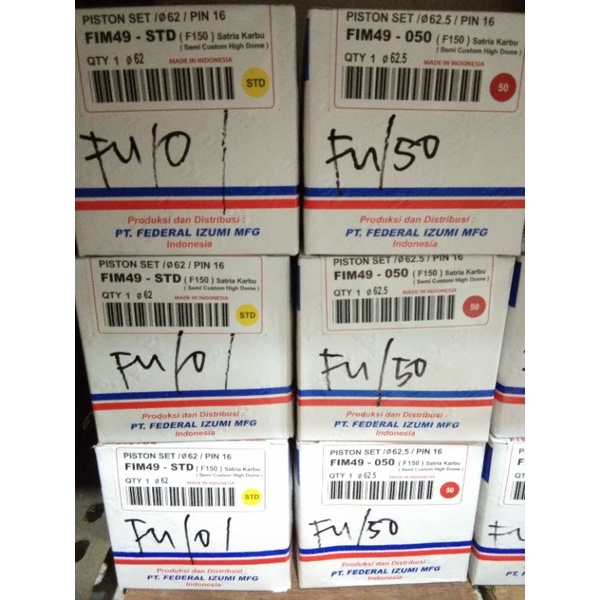 piston fim fu satria 150 os std os50 os100 os150 os200