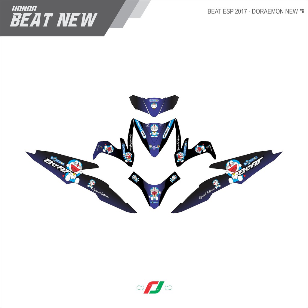 Decal Sticker Motor Honda BEAT NEW / STREET - DORAEMON NEW