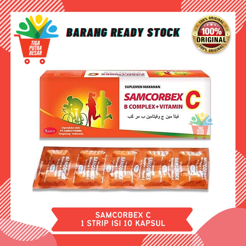 SAMCORBEX C VITAMIN C B COMPLEX 1 STRIP ISI 10 KAPSUL