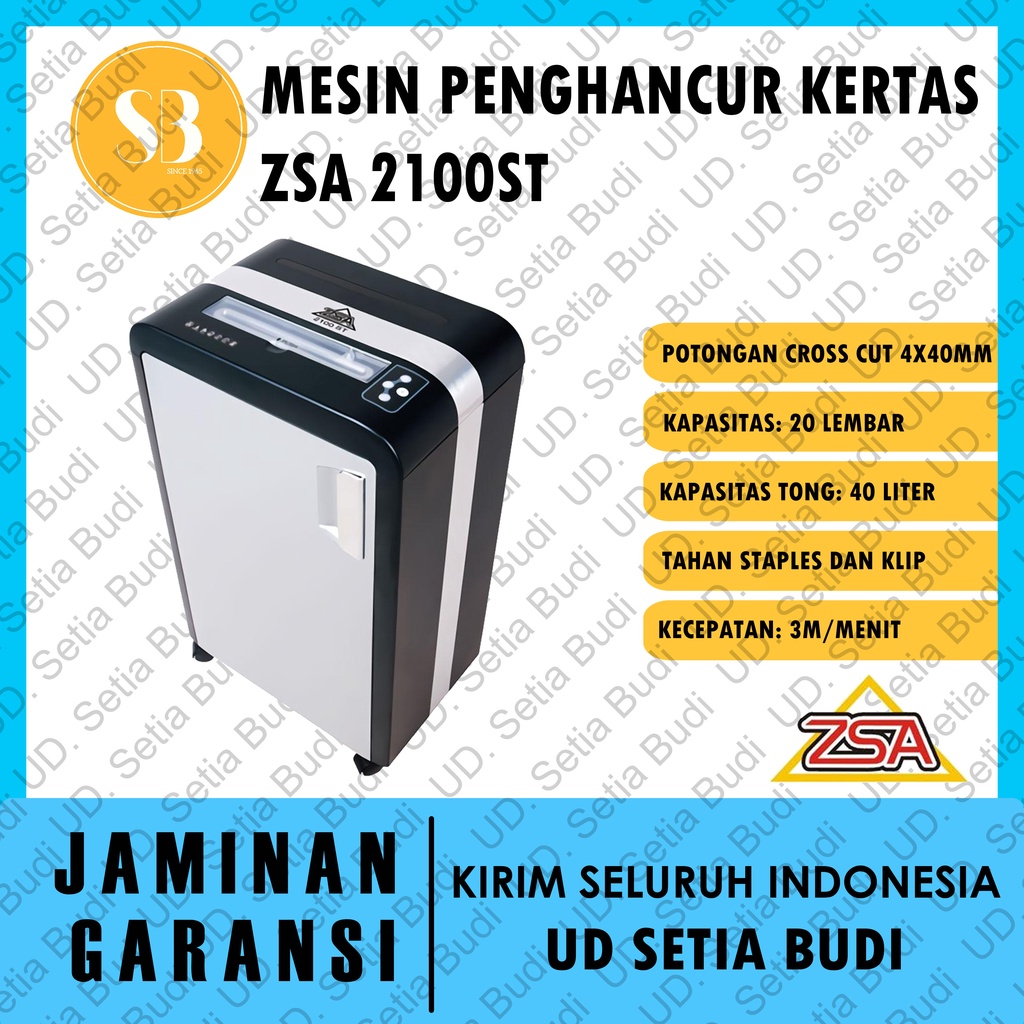 Mesin Penghancur / Paper Shredder Kertas ZSA 2100ST